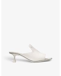Jimmy Choo - Ander Square-toe Leather Heeled Sandals - Lyst
