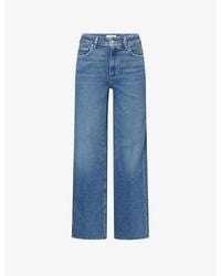 PAIGE - Anessa Wide-Leg Stretch-Denim Blend Jeans - Lyst