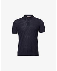 Orlebar Brown - Jarrett Textured-weave Cotton-blend Polo Shirt - Lyst
