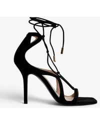 Reiss - Kate Swirl-strap Heeled Leather Sandals - Lyst