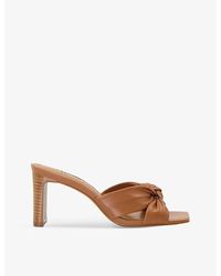 Dune - Maize Knot-detail Leather Mules - Lyst