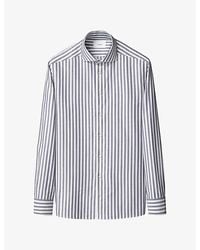 Eton - Bengal-Stripe Slim-Fit Cotton Oxford Shirt - Lyst