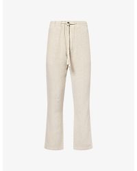 Citizens of Humanity - Drawstring Deck Straight-Leg Linen Trousers - Lyst