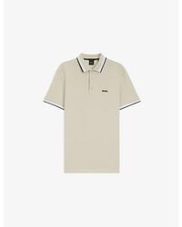 BOSS - Paddy Brand-Embroidered Cotton-Piqué Polo Shirt - Lyst