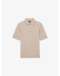 Reiss - Era Half-Button Textured-Knit Polo - Lyst