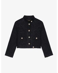 Maje - Patch-pocket Tweed Jacket - Lyst