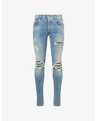 Amiri - Hollywood Embroidered-Logo Denim Jeans - Lyst