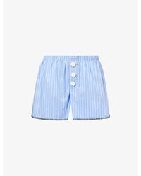 Sister Jane - Isak Striped Cotton-Blend Shorts - Lyst