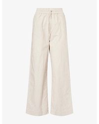 Kayanee - Relaxed-Fit Straight-Leg Cotton-Blend Trousers - Lyst