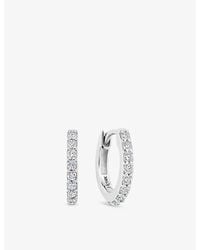 Astley Clarke - Halo 14Ct- And 0.18Ct Lab-Grown Diamond Huggie Earrings - Lyst