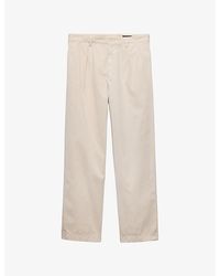 Prada - Wide-Leg Cotton Trousers - Lyst