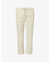 Frescobol Carioca - Oscar Tapered-Leg Linen And Cotton-Blend Trousers - Lyst