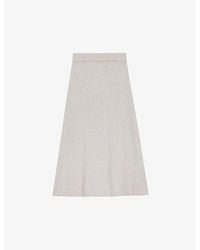 Ted Baker - Lydlee High-rise A-line Knitted Midi Skirt - Lyst