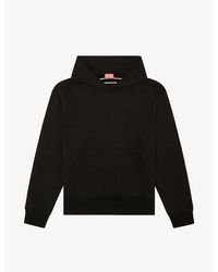 DIESEL - Macs Logo-Embroidered Relaxed-Fit Cotton-Jersey Hoody - Lyst