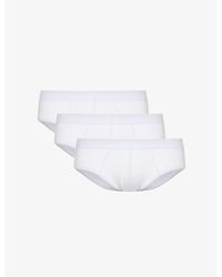 CDLP - Pack Of Three Branded-waistband Supportive-panel Stretch-jersey Briefs - Lyst