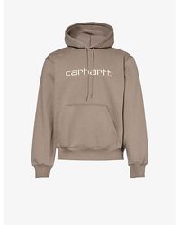 Carhartt - Logo-embroidered Cotton-blend Hoody X - Lyst