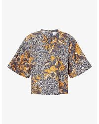 Weekend by Maxmara - Quaglia Floral-Pattern Cotton Top - Lyst