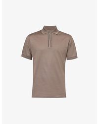 Paul Smith - Striped-placket Regular-fit Cotton Polo Shirt - Lyst