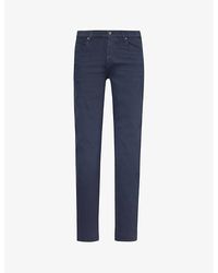 7 For All Mankind - Slimmy Tapered Tapered Low-rise Stretch-denim Jeans - Lyst