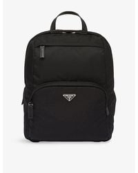 Prada - Re-Nylon Logo-Embellished Woven Backpack - Lyst