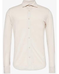 Eleventy - Long-sleeved Buttoned-cuff Cotton Shirt - Lyst