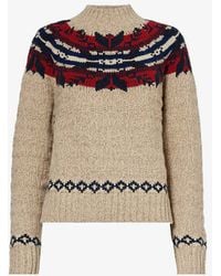 Polo Ralph Lauren - Fair Isle-pattern High-neck Wool, Cotton And Linen-blend Jumper - Lyst
