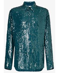 Dries Van Noten - Sequinned Regular-fit Woven Shirt - Lyst