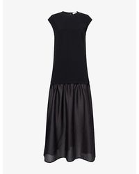 Stylein - Barnie Contrast-Layer Woven Maxi Dress - Lyst