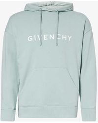 Givenchy - Logo-print Slim-fit Cotton-jersey Hoody X - Lyst