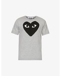COMME DES GARÇONS PLAY - Heart-Print Cotton-Jersey T-Shirt - Lyst