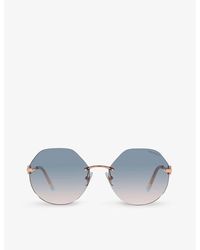 Tiffany & Co. - Tf3077 Tiffany T Hexagonal-frame Acetate And Metal Sunglasses - Lyst