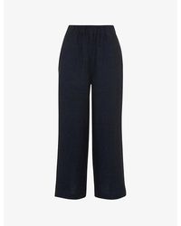 Whistles - Relaxed-fit High-rise Linen Trousers - Lyst