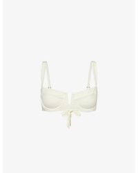 Cheap Monday - Clovelly Plunge-Neck Bikini Top - Lyst