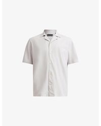 AllSaints - Hudson Logo-Embroidered Relaxed-Fit Organic-Cotton Shirt - Lyst