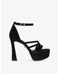Kurt Geiger - Annabell Suede Platform Heeled Sandals - Lyst