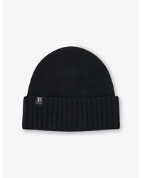 BOGGI - Logo-Patch Wool-Blend Beanie Hat - Lyst