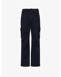 Dolce & Gabbana - Brand-plaque Slip-pocket Straight-leg Regular-fit Cotton Trousers - Lyst