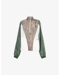 Palm Angels - Lilacbrand-embroidered Colour-blocked Shell Jacket - Lyst