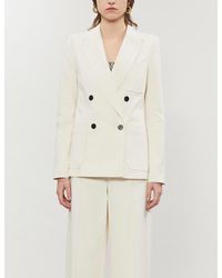 Isabel Marant Lenalia Double-breasted Cotton-blend Blazer - Natural