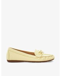 Dune - Grovers Bow-detail Leather Moccasins - Lyst