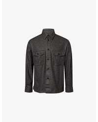 dunhill - Super 170S Glen-Check Wool And Cashmere-Blend Overshirt - Lyst
