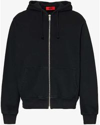 424 - Zip-up Brand-embroidered Cotton-jersey Hoody - Lyst