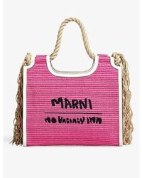 Marni - X No Vacancy Inn Marcel Cotton-blend Raffia Tote Bag - Lyst