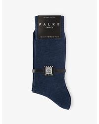 FALKE - Family Brand-Print Stretch-Cotton Blend Socks - Lyst