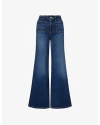 GOOD AMERICAN - Soft Tech Good Waist Palazzo Stretch-Denim Jeans - Lyst