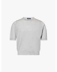 John Smedley - X Bill Nighy Short-Sleeve Merino Wool Top - Lyst