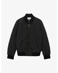 Reiss - Quinn Quilted Shell Bomber Jacket - Lyst