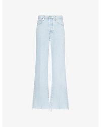 FRAME - Lax Flared-Leg Mid-Rise Jeans - Lyst