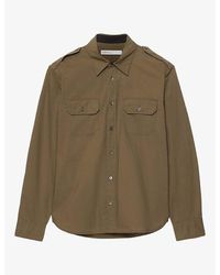 AllSaints - West Slim-Fit Cotton-Poplin Shirt - Lyst