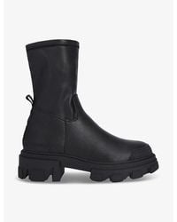KG by Kurt Geiger - Trekker Sock2 Ankle-Length Faux-Leather Boots - Lyst